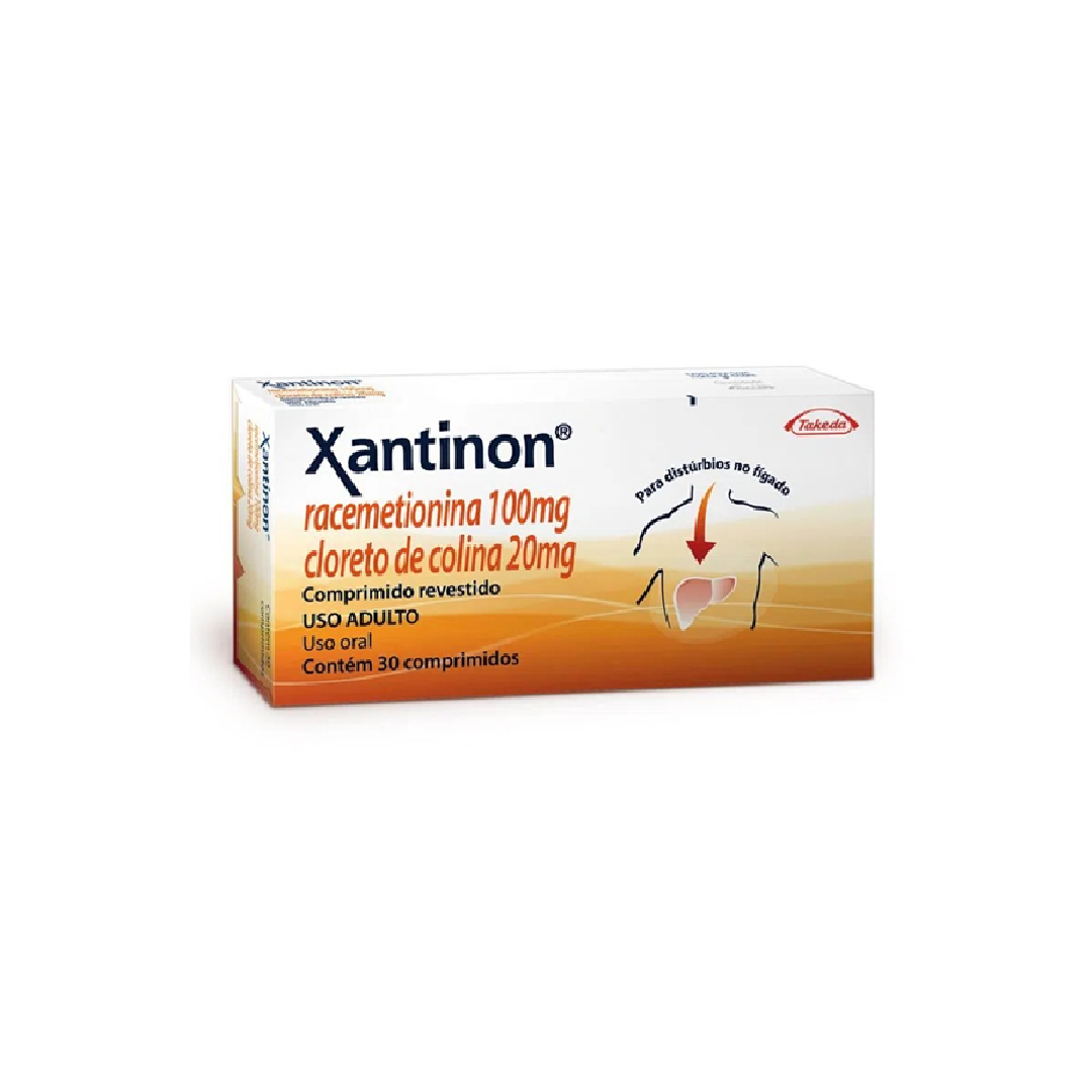 Xantinon Racemetionina 100mg + Colina 20mg 30 comprimidos